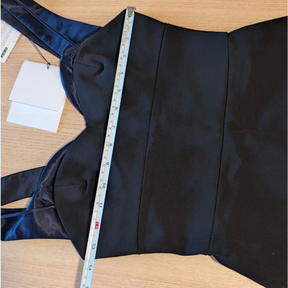Victoria Beckham Dense Rib Trompe L'Oeil Fitted Dress Womens 4 Bodycon Midi NWT - Picture 8 of 15